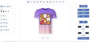 tshirt customization page