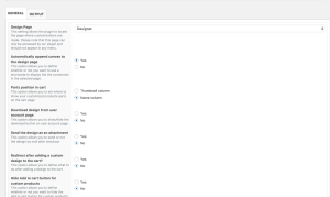 LSD General settings tab