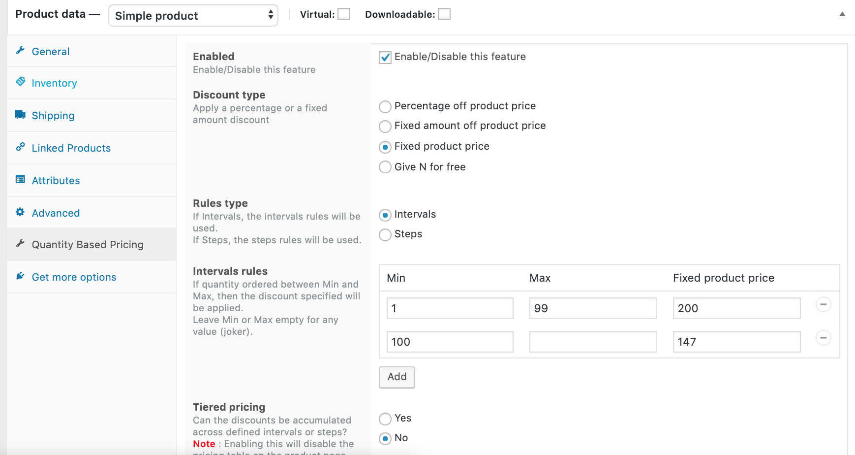 How to Set up Bulk Discounts by Intervals 1 QBP by Interval example 01