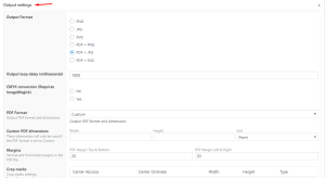 output settings 1