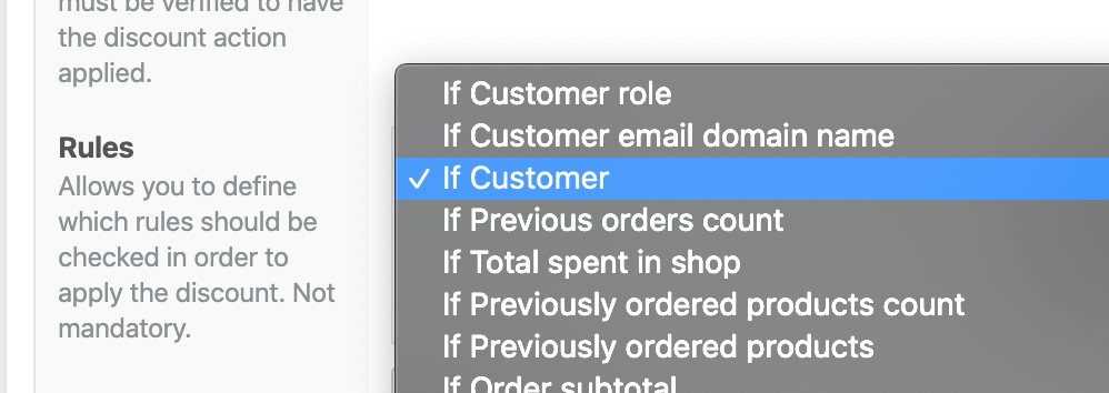 discount for a specific customer