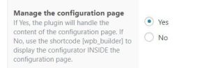 VPC manage configpage
