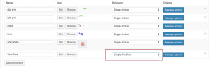 Product configurator page in admin