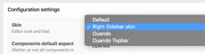 Ouando skin selection view