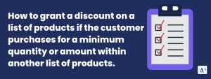 product discount on minimum quantity