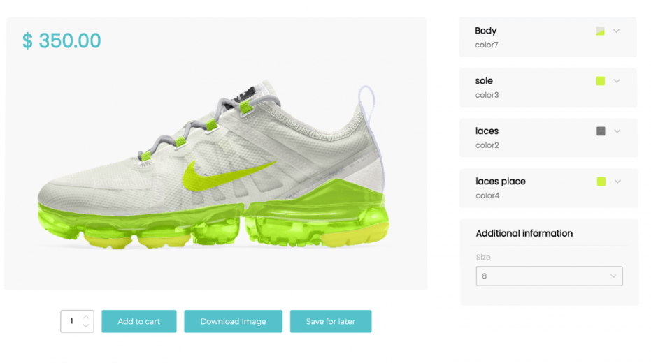 visual product customizer