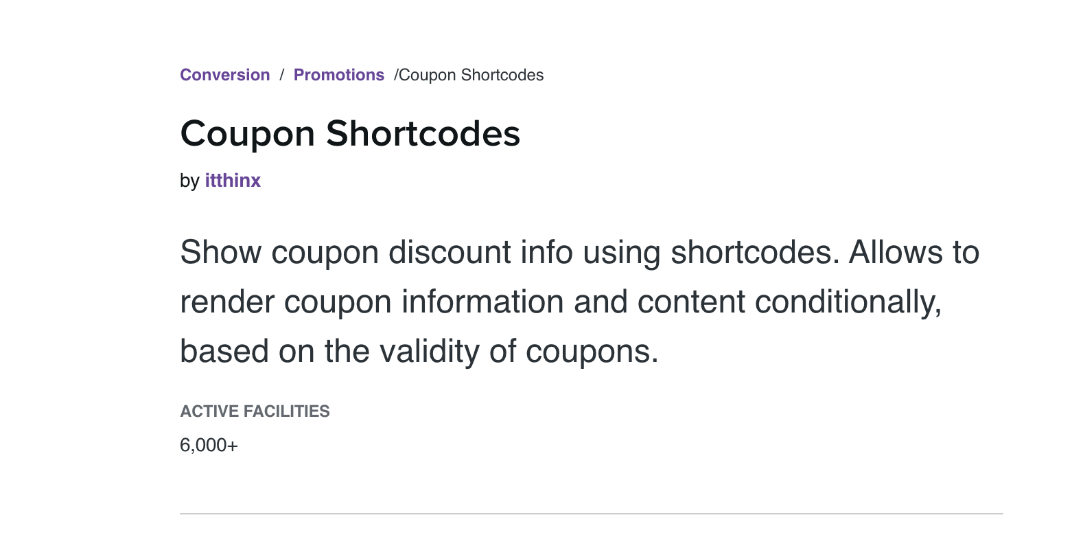 Coupon Shortcodes by itthinx